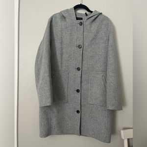 Theory Hooded Patch Pocket Coat